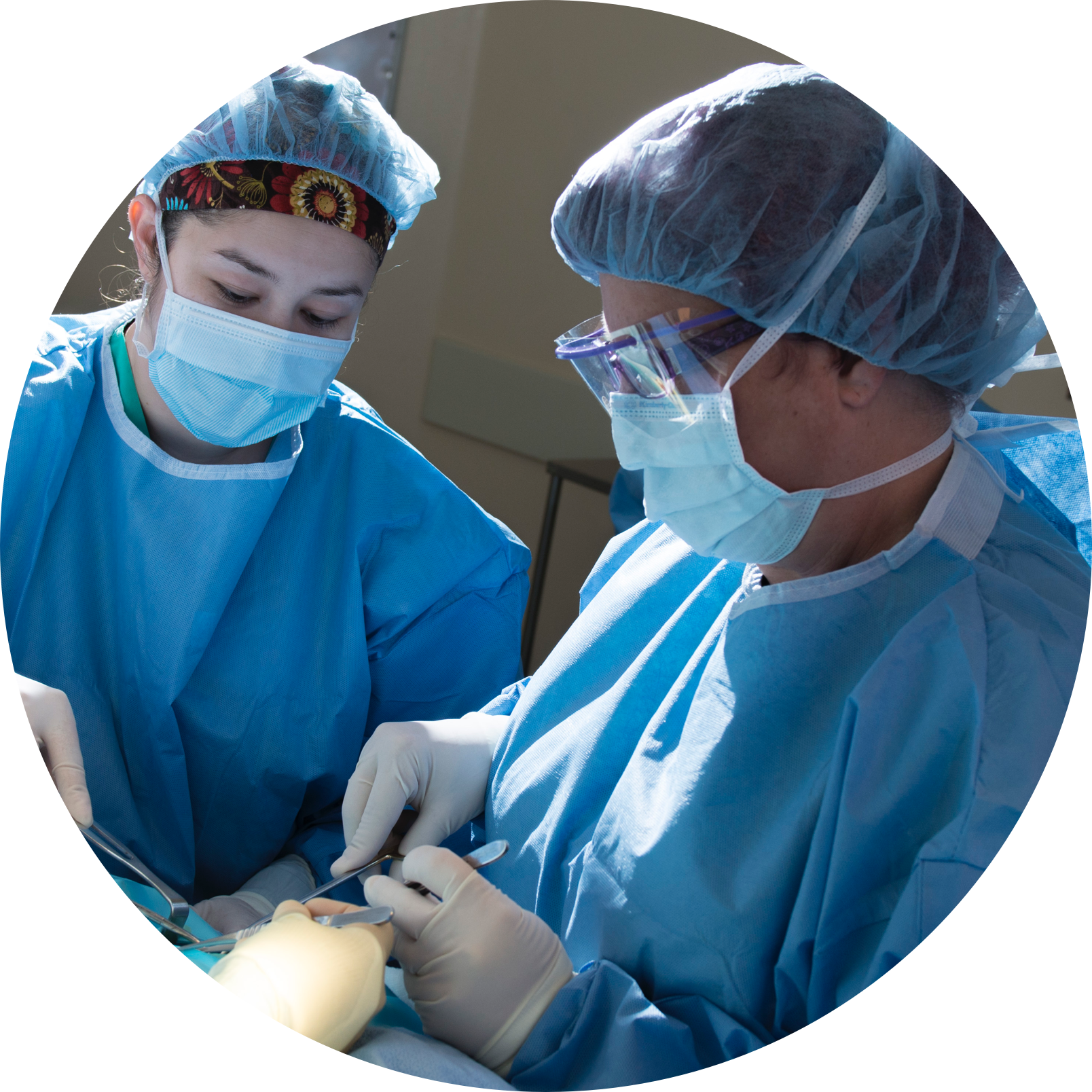 Patient recovering comfortably after same day surgery